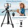 136cm Tripod for iPhone, Selfie Phone Tripod for Mobile, Aluminum Camera Tripod Stand with Carry Bag Wireless Remote Universal Phone Holder, Portable Travel Phone Stand for Video Recording
