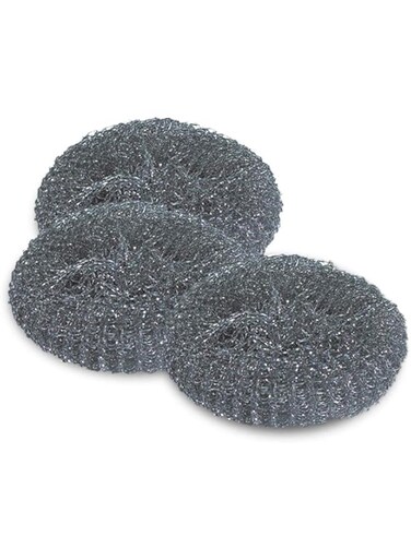 York YCZYSSTAL Steel Mesh Scrubber, 3 Pcs