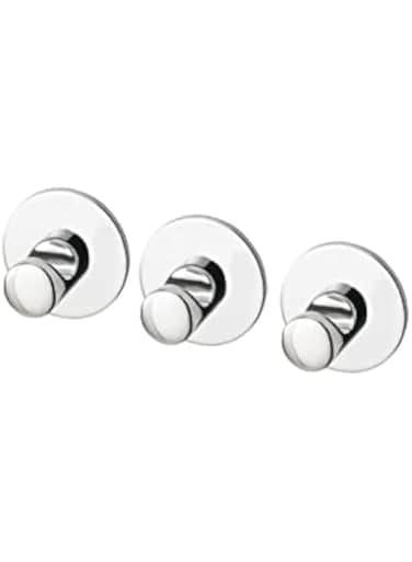 Chukee Hook, self-Adhesive, Chrome-Plated 3 Pack