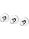 Chukee Hook, self-Adhesive, Chrome-Plated 3 Pack
