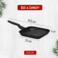 Sonex - Diecast Marble Grill Pan, 24 cm, Non-Stick, Raised Ridges, Cool-Touch Handle, PFOA-Free, Easy Clean, Black