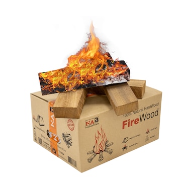 Premium Kiln-Dried Firewood Box &ndash; 25L (~12Kg)   Ready to Burn Hardwood Logs   Ideal for Fire Pits, Pizza Ovens, Outdoor Cooking &amp; Grilling   Low Moisture, High Heat Output, 100% Natural Hard wood