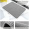 MEKITON - Premium Bathroom and Door Mat - Super Absorbent, Non-Slip, Quick Drying, Soft Plush Surface, Ideal for Entryways, Kitchens, and Bathrooms - 75 x 45 cms (Gray)