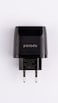 Porodo Dual USB Wall Charger, 2.4A Fast Charging, Dual USB Ports, Protective Safeguards, Type E/F - 2 Pin (EU Hybrid), Black
