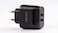 Porodo Dual USB Wall Charger, 2.4A Fast Charging, Dual USB Ports, Protective Safeguards, Type E/F - 2 Pin (EU Hybrid), Black
