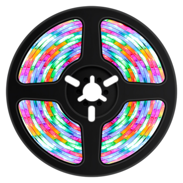 Porodo Blue 16.4 Ft Sound Reactive RGB Strip Light مع 44 مفتاح تحكم عن بعد، صوت تفاعلي، تأثيرات القفز، تأثيرات التلاشي، طول 5 متر، ضبط الوقت، وامض، سطوع الضوء