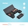 Porodo Blue 2 in 1 Card Reader with Card Holder, V3.0 5Gbps Type-C Connector, V3.0 5Gbps USB Connector, SD / Micro SD Reader, 5Gbps Data Transfer &ndash; Efficient File Management
