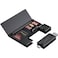 Porodo Blue 2 in 1 Card Reader with Card Holder, V3.0 5Gbps Type-C Connector, V3.0 5Gbps USB Connector, SD / Micro SD Reader, 5Gbps Data Transfer &ndash; Efficient File Management
