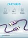 Powerology 8K HDMI to HDMI Braided Cable, 2m Ultra-Durable Design, 10K High-Resolution Support, 24K Gold-Plated Connector, High-Speed Transmission, Portable &amp; Lightweight for Home &amp; Office - Purple
