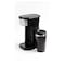 LePresso Coffee Maker with Travelling Mug 450W Over-Heat Protection Reusable Nylon Filter One Button Operation Heat Insulated Travel Mug 400ml Mug Capacity - Black