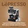 ماكينة صنع قهوة الإسبريسو LPECMLDBK من Lepresso بسعة 2 لتر، مطحنة حبوب (150 واط)، طاقة تسخين (1450 واط)، مضخة ضغط (19 بار) وشاشة LCD - أسود