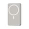 Powerology 10000mAh Compatible With MagSafe Aluminum Power Bank with Battery Level Indicator, Type-C Input &amp; Output, 15W Wireless Output - Titanium