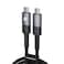 Powerology 240W Type-C to Type-C (USB 4.0) Braided Fast Charging Cable - Grey