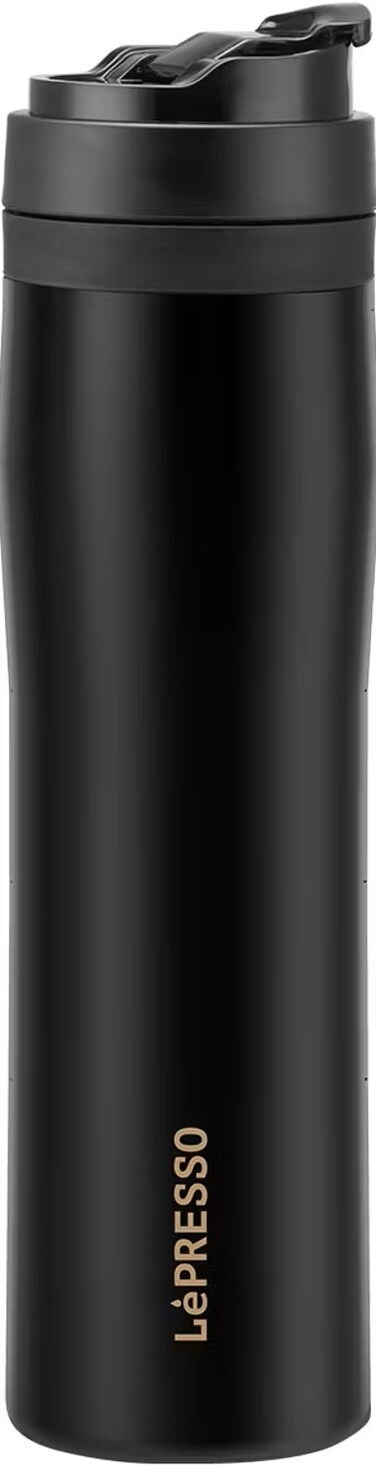 كوب فرنسي محمول من ليبريسو سعة 350 مل مصنوع من الفولاذ المقاوم للصدأ 304 احتفاظ بالحرارة حتى 12 ساعة احتفاظ بالبرودة حتى 8 ساعات تحضير قهوة وشاي أثناء التنقل تصميم أنيق ومتين أسود
