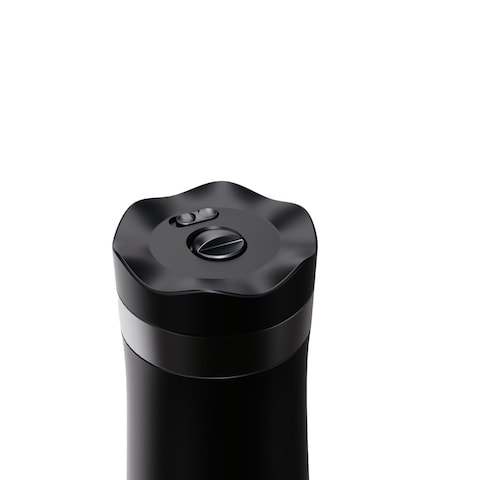 LePresso Insulated Mug with French Press Leak-Proof Mechanism  Secure Locking System Distinctive Filter System Dual-Layer Interior  - Black