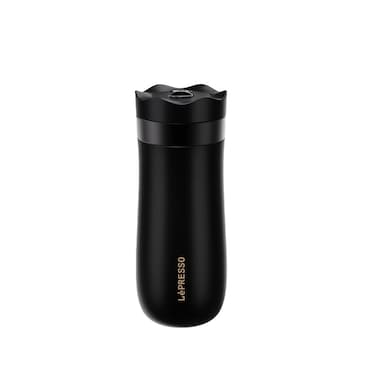 LePresso Insulated Mug with French Press Leak-Proof Mechanism  Secure Locking System Distinctive Filter System Dual-Layer Interior  - Black