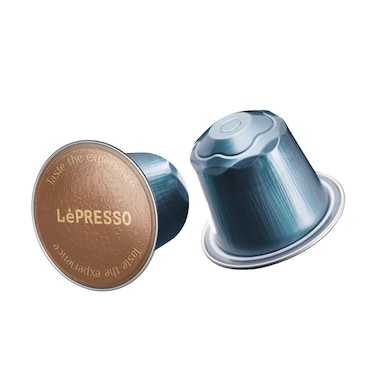 LePresso Aluminum capsules for Nespresso Blended 10pc Aluminum Capsules Original Blend Ristretto 10 pc 70% Arabica - 30% Robusta - Ristretto