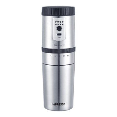 Lepresso Portable Mini Grinding and Coffee Maker  With Stainless Steel Mug 250ml Travel Mug Drip Filter Adjustable Grind Size