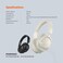 Porodo Soundtec Hybrid ANC Headphone, Active Noise-Cancellation, 20H Battery Life with ANC On, 30H with ANC Off, 10m Transmission, 300mAh Battery, 2H Recharge Time &ndash; Beige