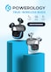 Powerology Quad ENC True Wireless Buds, Bluetooth V5.3, 10mm Speaker, 6 Hours Playtime, Quad Mic ENC, 40mAh Earbuds Battery, 500mAh Charging Case, Fast Charging, White
