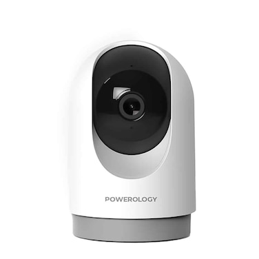 Powerology PTZCAMWH Indoor PTZ Smart Camera, 3 Mega Pixels with Resolution (2304 x 1296) - White
