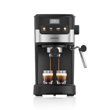LePresso Suprema Espresso Machine, 20-Bar Pump Pressure, 1.2L Water Tank, Adjustable Milk Steamer, Nespresso Compatible, 1100W Power, Touch Display, Black
