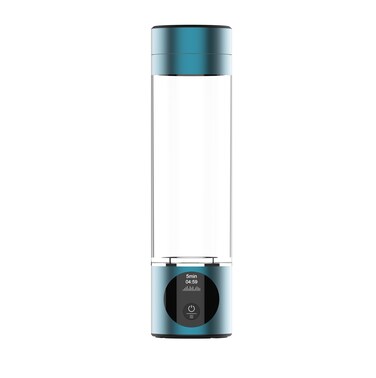 Powerology Hydrogen Water Bottle 280mL Capacity OLED Display One Touch Control Dual Modes 5min 1600PPB 10min 3000PPB 1200mAh Battery Supports 15 Cycles Compact Design 3 Hour Recharge Time Blue
