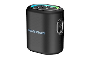 سماعة بورتابل TWS من باوولوچي، بطارية 4000 مللي أمبير، 8 ساعات تشغيل، سائق قوي 25 واط 66 مم، أضواء RGB الأنيقة، بلوتوث V5.0، تصميم مدمج وقابل للحمل، شحن خلال 4 ساعات، أطلق الصوت - أسود
