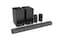 Powerology 5.2.4CH Home Theater 615W Soundbar, Dolby Atmos, BT V5.3, 10m Range, Wireless Subwoofer &amp; Microphone, Surround Sound, USB &amp; AUX Ports, Remote Control - Black
