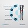 Powerology Rechargeable LED Flashlight with Power Bank Function, IPX7 Waterproof, 60 Hours Battery Life, 7000K Color Temperature, 920 Meters Beam Distance - Black