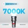Powerology Rechargeable LED Flashlight with Power Bank Function, IPX7 Waterproof, 60 Hours Battery Life, 7000K Color Temperature, 920 Meters Beam Distance - Black