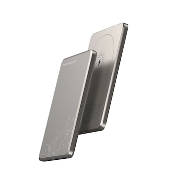 Powerology Ultra-Thin 5000mAh MagSafe Power Bank, 0.65cm Thickness, 103g, Type-C Output, Wireless Charging, Titanium