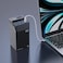 Powerology 50000mAh Power Bank Super Charger, 65W, 3PD Type-C, 3PD USB-A, USB-A to USB-C cable included, display panel, simultaneous charging, patented compact design - Black