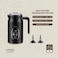 LePresso Four Froth Milk Frother, 270mL Heating Capacity, 140mL Frothing Capacity, 500W Power, Precise Temperature Control, 3-Pin UK Plug, Black
