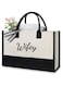 TOPDesign Canvas Tote Bag, Bridal Shower Gifts for Bride, Wedding Bachelorette Bride Gifts Shoulder Bag