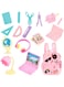 Toyvian 1 Set Doll Backpack Doll School Supplies Doll School Stuff Doll School Accessories Mini School Supplies for Dolls, Miniature Stationery Mini Stuff Doll House Miniatures for Girls