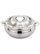 MARWA Stainless Steel Hotpot   Double Wall Insulated Casserole   Keeps Food Hot for Long Hours   Ideal for Rice, Curry &amp; Biryani Etching Finish- 1500ML