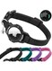 OUCWLTAG Luminous AirTag Cat Collar Breakaway, GPS Cat Collar with Apple Air Tag Holder, Cat Tracker Collars with Safety Elastic Band for Girl Boy Cats, Kittens and Puppies (Black, 7-10 Inch)