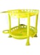 Gulfdealz Bear Shape Home Decor 2 Shelf Free Standing Corner Rack Tower Organizer Living Room Bathroom Kitchen Shelving Shelf Storage, Plastic Material - Green