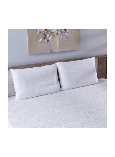 Box 2-Piece Bed Pillow Set Polypropylene White 45x70cm