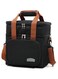 Insulated Lunch Bag ,Reusable Lunch Box for Office,School ,Picnic,Hiking etc.Thermal Tote Bag Organizer with Adjustable Shoulder Strap for Kids Adults (Black)