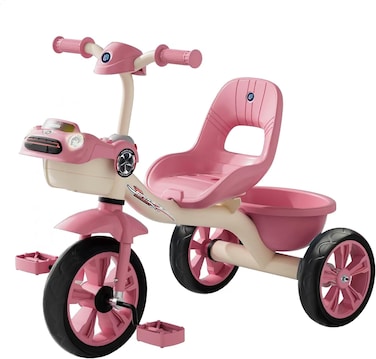 Lovely Baby Kids/Children Tricycle LB 6540 with Music &amp; LED Lights, EVA Wheels, Strong Steel Frame, Ride-On Toy,Recommended Ages for 1-3 Years - Pink