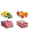 YelaJoy 4Pcs Fridge Organizer Bins,Refrigerator Organizing Bins,Pantry Organizers and Storage Baskets,Stackable Clear Storage Bins for Freezer,Kitchen,Countertops,Cabinets,Pantry Storage Rack (L)