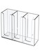 Acrylic Coffee Cup and Lid Storage Organizer Holder, 3 Compartments, Clear