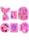 6 PCS Mermaid Theme Silicone Fondant Mold - Mermaid Tail Seashell Starfish Hippocampus Conch Silicone Mold for Under The Sea Cake Decoration, Gum Paste, Polymer Clay, Cupcake Decor, Sugar Craft