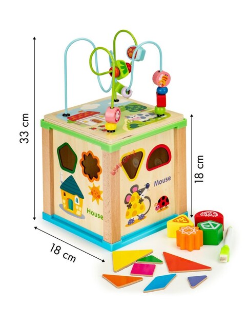 Activity Cube Wooden Baby Educational Toys for 12 -18 Months