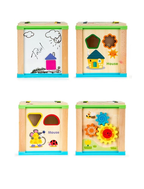 Activity Cube Wooden Baby Educational Toys for 12 -18 Months