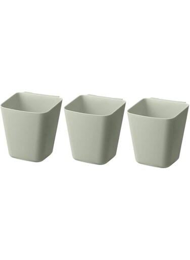 Ikea SUNNERSTA Container,Multi Purpose,Pale Green, 12x11 cm (4 3/4x4 3/8") (Set of 3)