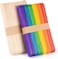 100 Piece Wooden Popsicle Sticks for Crafts, Craft Sticks, Jumbo Popsicle Sticks for Home Art Projects, DIY Classroom Crafts, Plant Labels (Birch Wood, Rainbow)