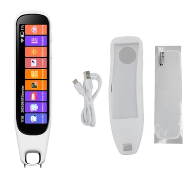 Translation Pen Scanner Text to Speech Device OCR Digital Pen Reader Exam Reading Pen for StudentsDyslexia Wireless Language Translator for Travelers International Business Personnel WHITE